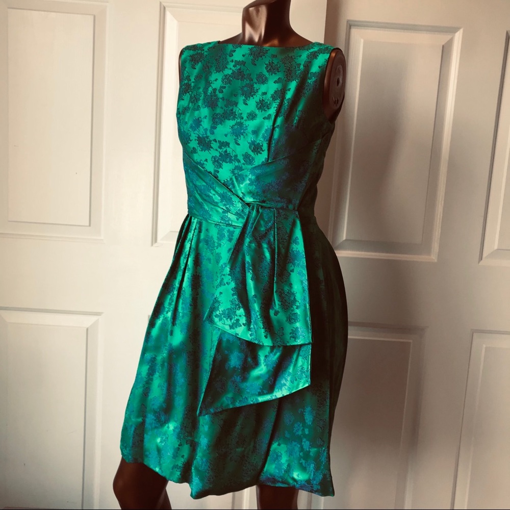 Vintage Floral Holiday Handmade Cocktail Dress